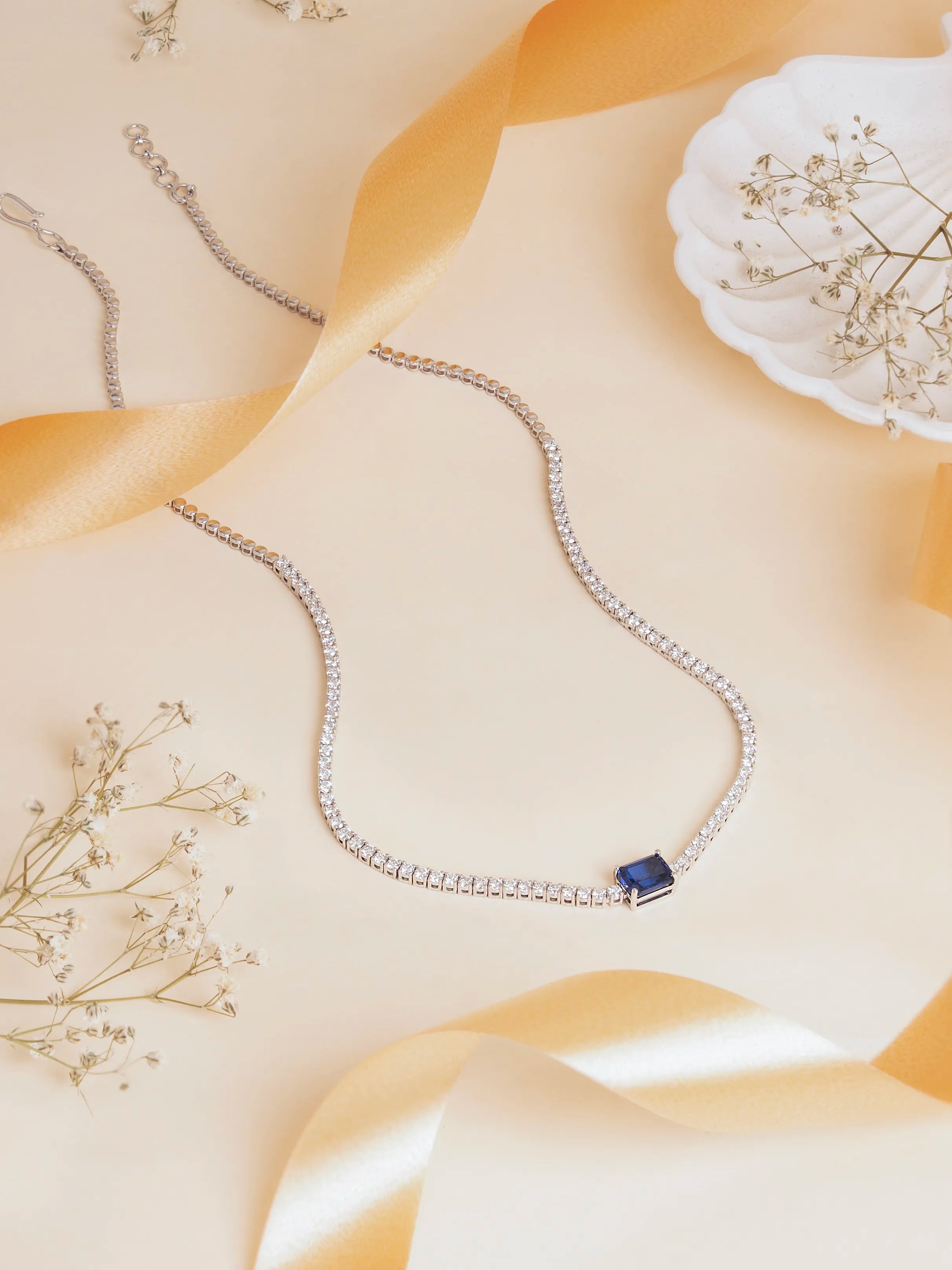 Midnight Aurora Tennis Necklace