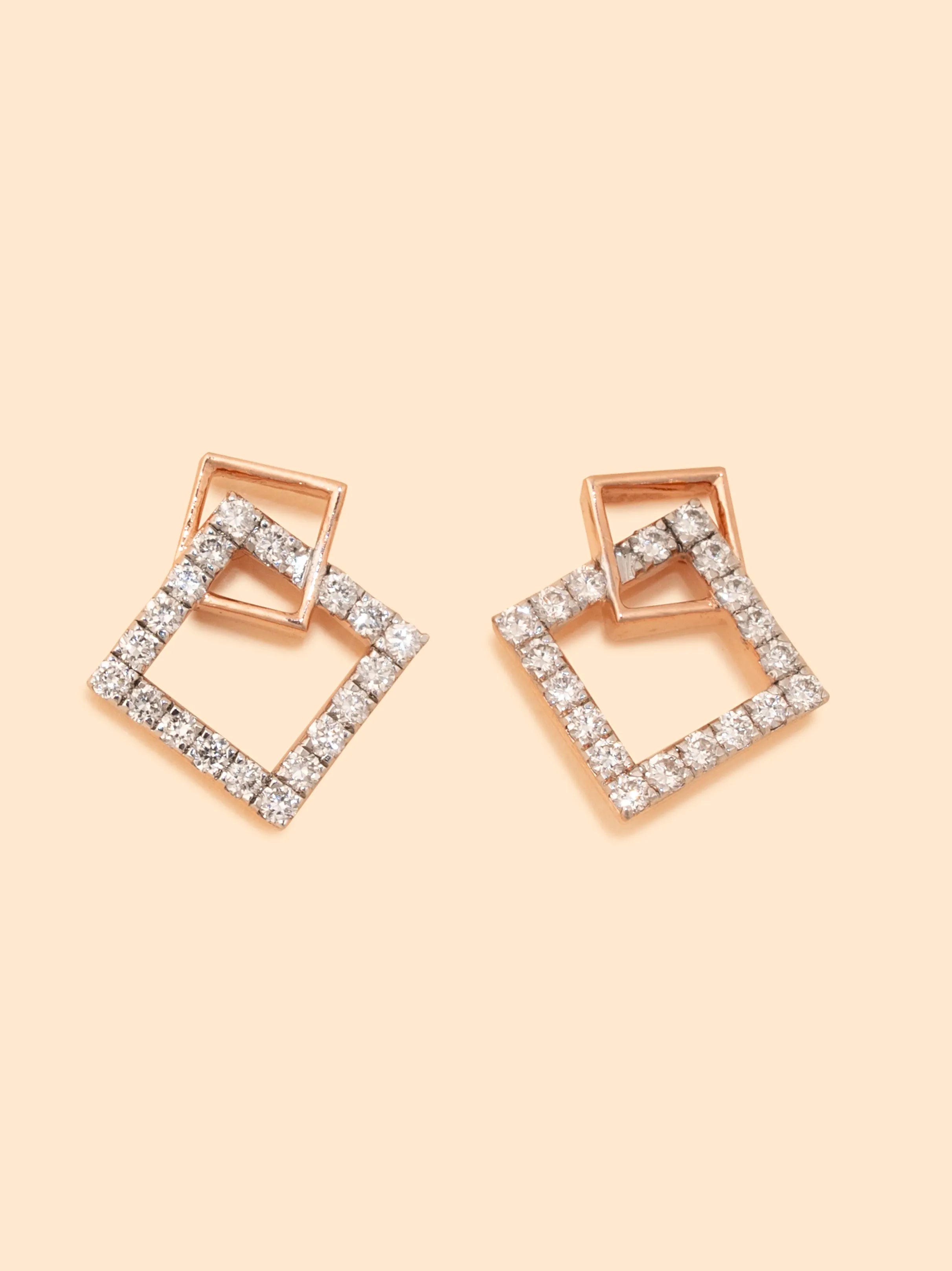 Iraaya Dazzle Squares Studs