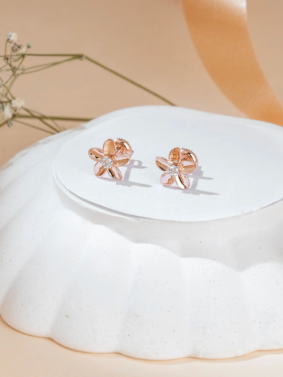 Blossom Petal Diamond Studs