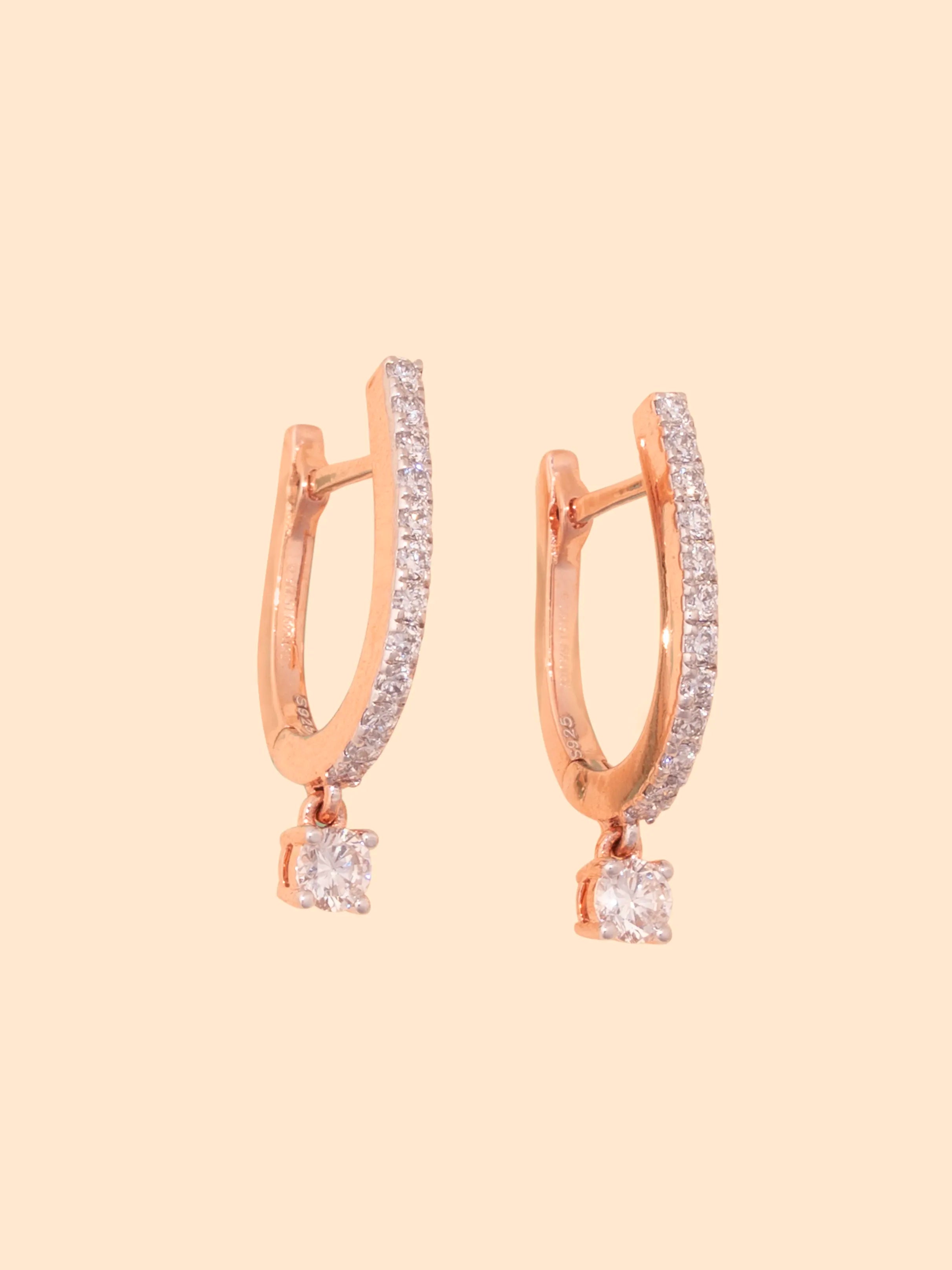 Iraaya Sparkle Drop Hoops